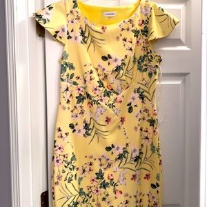 Calvin Klein. Colorful spring & floral dress.